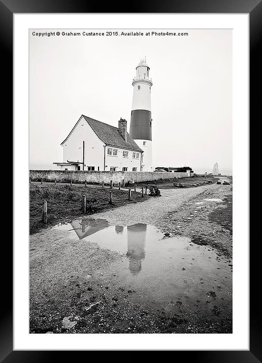 Portland Bill Lighthouse Framed Mounted Print by Graham Custance