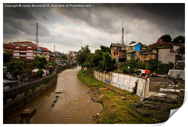  Riverside slums of Yogyakarta, Indonesia Print by Julian Bound