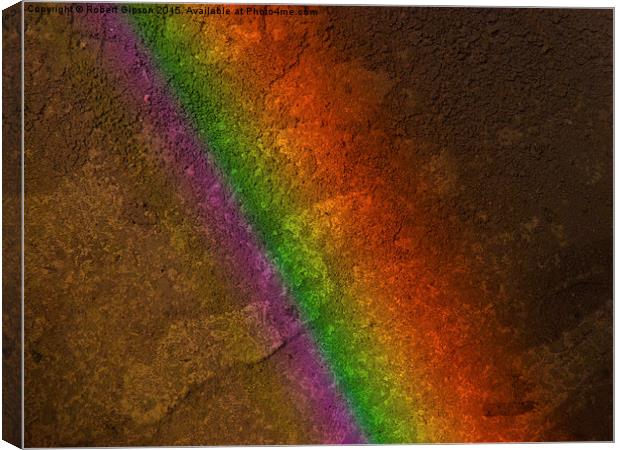  Rainbow on Stone Canvas Print by Robert Gipson