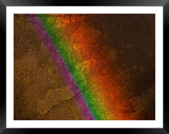  Rainbow on Stone Framed Mounted Print by Robert Gipson