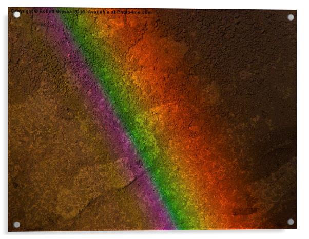  Rainbow on Stone Acrylic by Robert Gipson