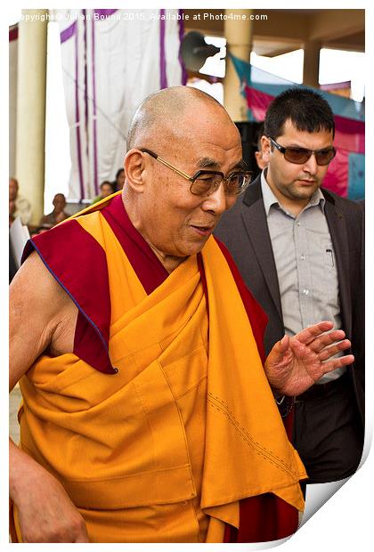  His Holiness The Dalai Lama, India Print by Julian Bound