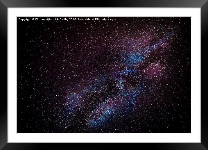Milky Way Detail Framed Mounted Print by William AttardMcCarthy