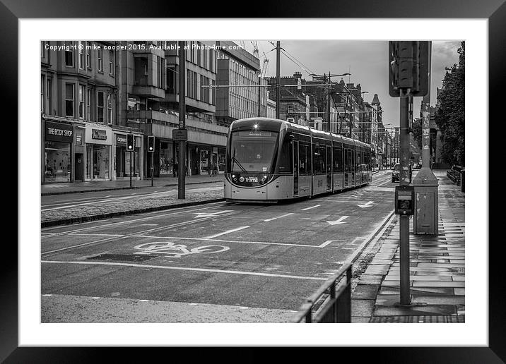  Princess street tram Framed Mounted Print by mike cooper