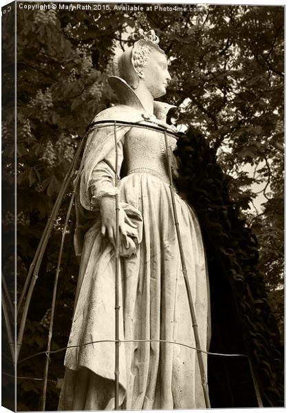  The Queen, side view (sepia version) Canvas Print by Mary Rath