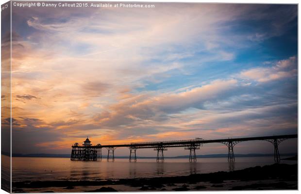 Clevedon Pier at Sunset Canvas Print by Danny Callcut