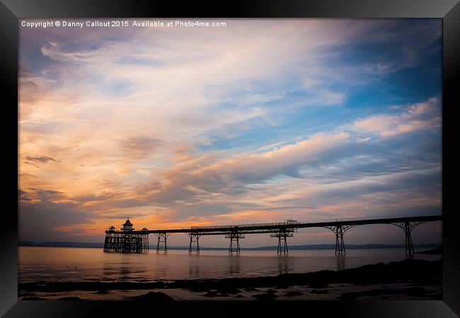 Clevedon Pier at Sunset Framed Print by Danny Callcut
