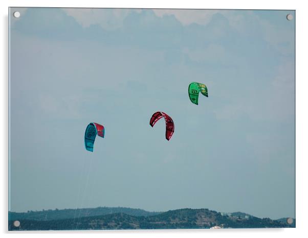  fly a big kite Acrylic by Roy Liberman