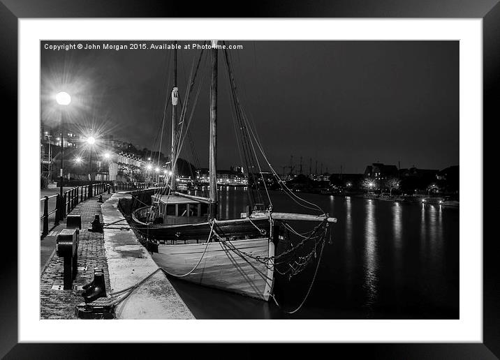  Moored up for the night. Framed Mounted Print by John Morgan