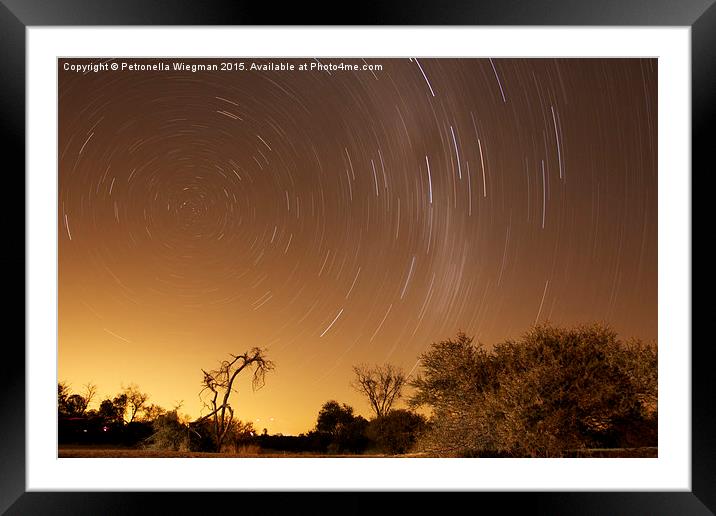  African star trails Framed Mounted Print by Petronella Wiegman