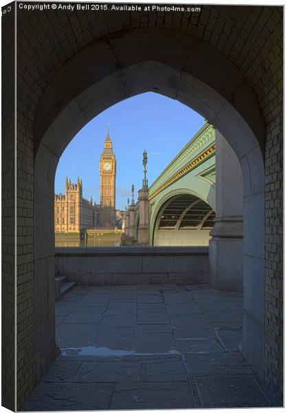  Westminster Bridge and Big Ben Canvas Print by Andy Bell