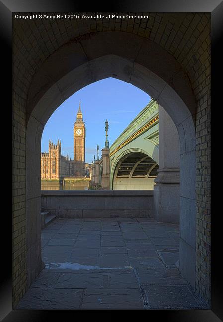  Westminster Bridge and Big Ben Framed Print by Andy Bell