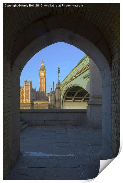  Westminster Bridge and Big Ben Print by Andy Bell
