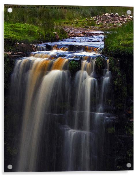  Thundering Waterfall Acrylic by Colin irwin
