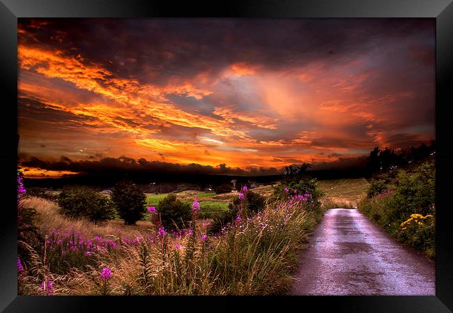  Sunset over Rochdale Framed Print by Darren Eves