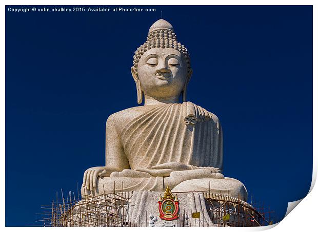  Big Buddha - Phuket, Thailand Print by colin chalkley