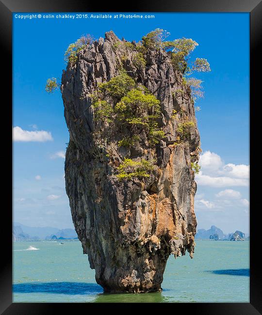  Ko Tapu - Phang Nga Bay Framed Print by colin chalkley