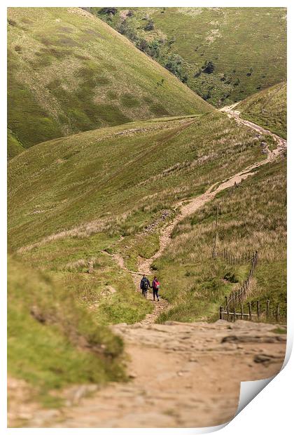En Route to Edale via Jacobs Ladder Print by Phil Sproson