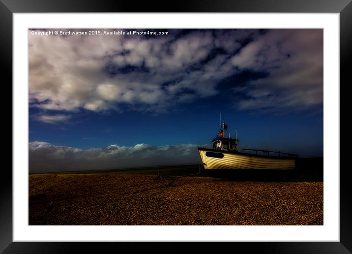 a fishing boat at dungeness Framed Mounted Print by Brett watson