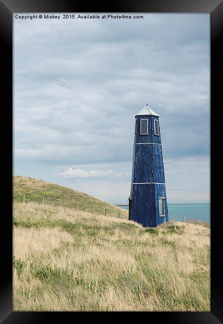 Blue Lighthouse Framed Print by rawshutterbug 