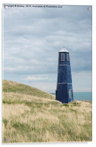 Blue Lighthouse Acrylic by rawshutterbug 