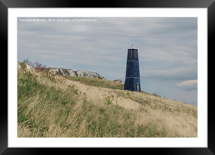 White Cliffs Of Dover Lighthouse Framed Mounted Print by rawshutterbug 