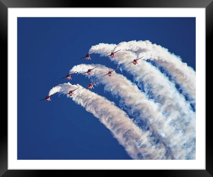  Red Arrows over the top Framed Mounted Print by Jennie Franklin