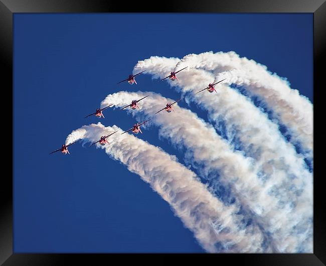  Red Arrows over the top Framed Print by Jennie Franklin