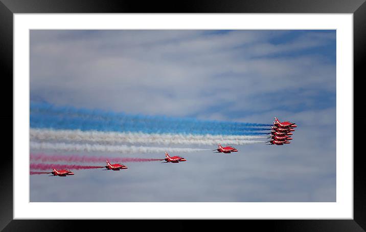  Red Arrows Formation Framed Mounted Print by Jennie Franklin