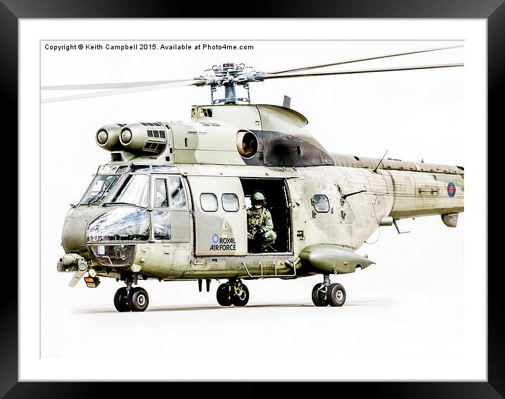  Royal Air Force Puma HC1 Framed Mounted Print by Keith Campbell