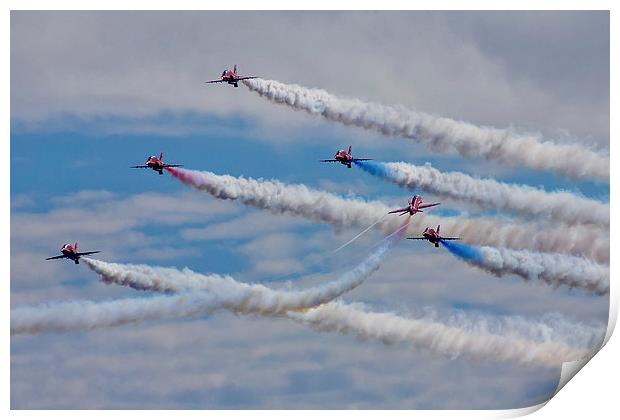  Red Arrows the Goose manouvere Print by Jennie Franklin