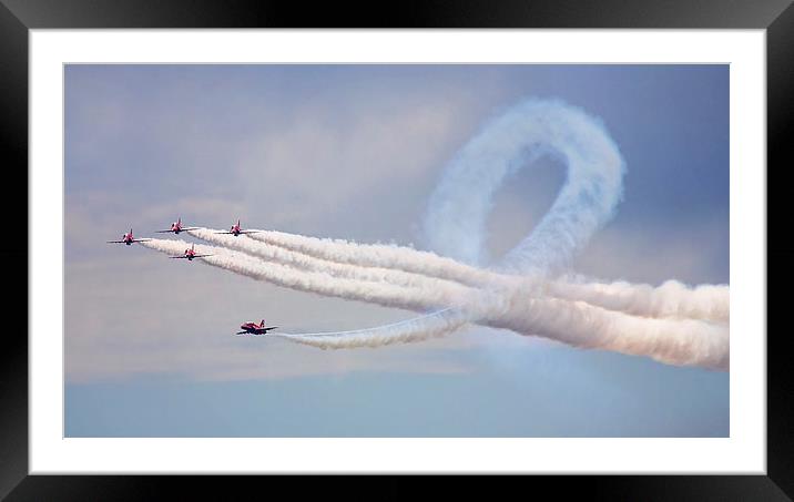  Red Arrows Twister Framed Mounted Print by Jennie Franklin