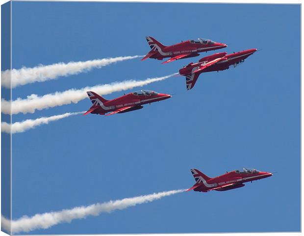  Red Arrows master of the skies Canvas Print by Jennie Franklin