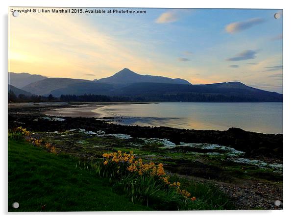 Brodick Bay. Acrylic by Lilian Marshall