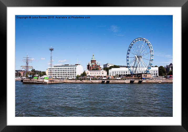 Finnair Skywheel and Uspensky Cathedral Framed Mounted Print by Juha Remes