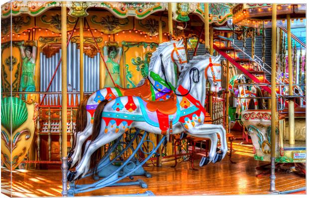Carousel Horses Canvas Print by Juha Remes
