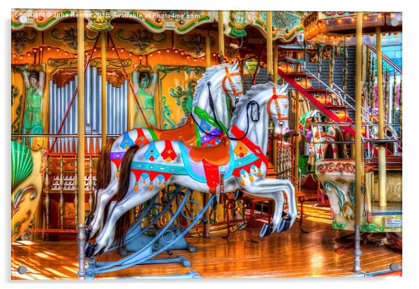 Carousel Horses Acrylic by Juha Remes