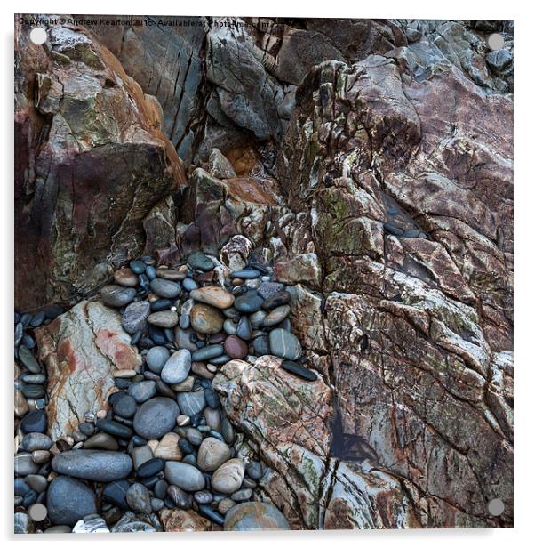  Textures on a Pembrokeshire beach Acrylic by Andrew Kearton