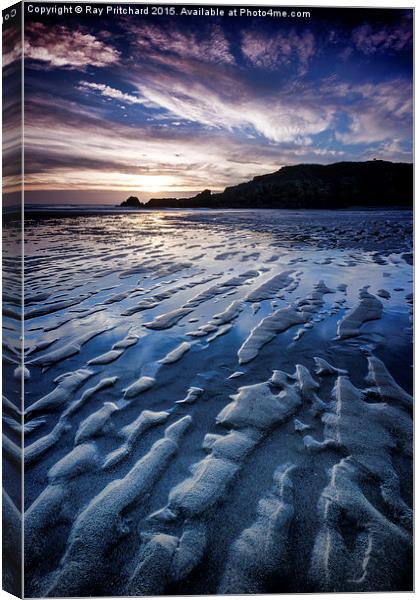  Ripples in the Sand Canvas Print by Ray Pritchard