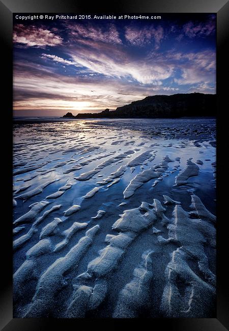  Ripples in the Sand Framed Print by Ray Pritchard