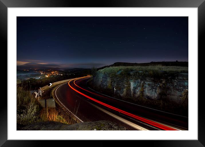 Surprise View Car Trails Framed Mounted Print by Phil Sproson