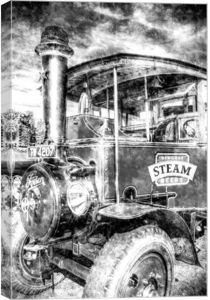 Foden Steam Lorry Vintage Canvas Print by David Pyatt