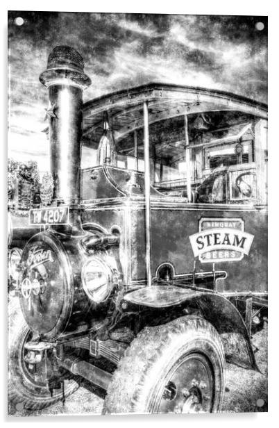 Foden Steam Lorry Vintage Acrylic by David Pyatt