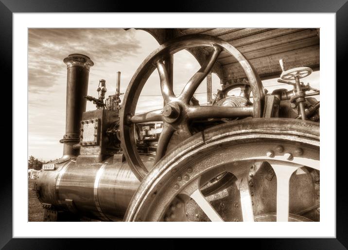 Clayton and Shuttleworth Traction engine Framed Mounted Print by David Pyatt