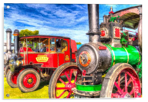 Traction Engine and Steam Lorry Art Acrylic by David Pyatt