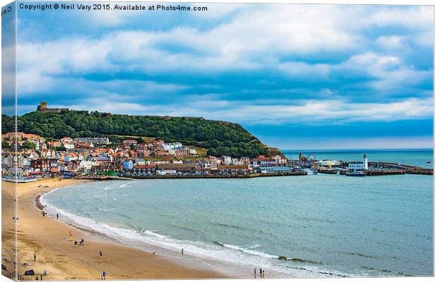 Scarborough South Bay & Castle Canvas Print by Neil Vary