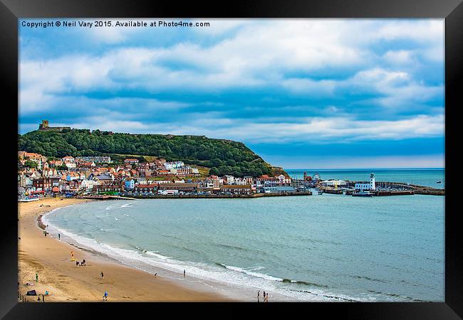 Scarborough South Bay & Castle Framed Print by Neil Vary