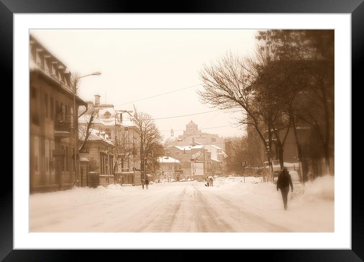 Winter in February Framed Mounted Print by Dianana 