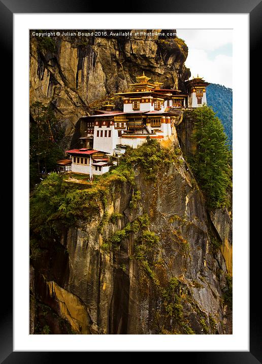  The Taktsang 'Tigers Nest' Monastery in Paro, Bhu Framed Mounted Print by Julian Bound