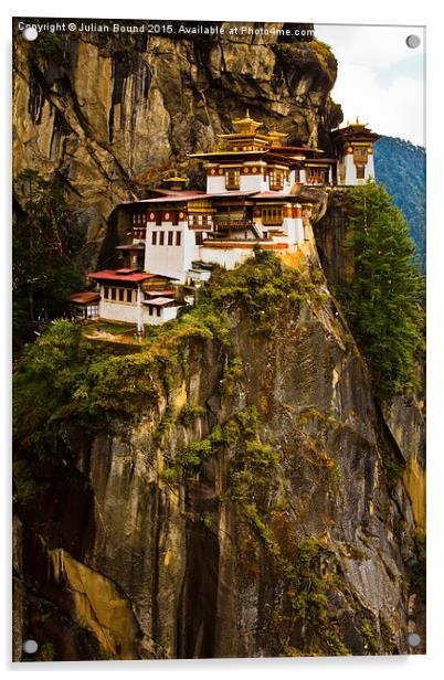  The Taktsang 'Tigers Nest' Monastery in Paro, Bhu Acrylic by Julian Bound
